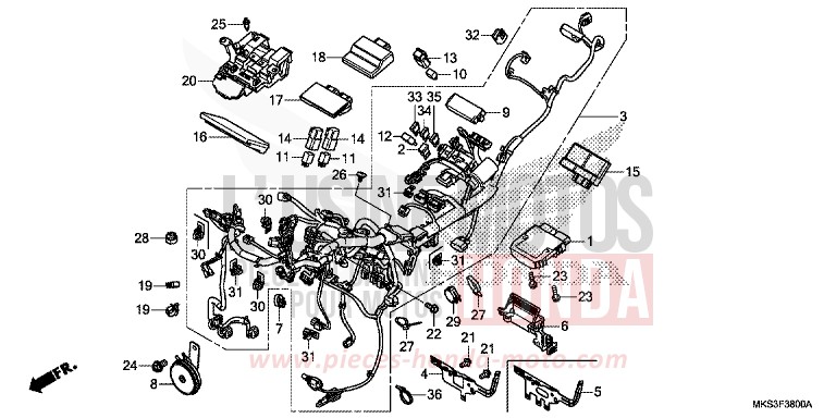 FAISCEAU DES FILS de Africa Twin DCT GRAND PRIX RED (R380B) 2020